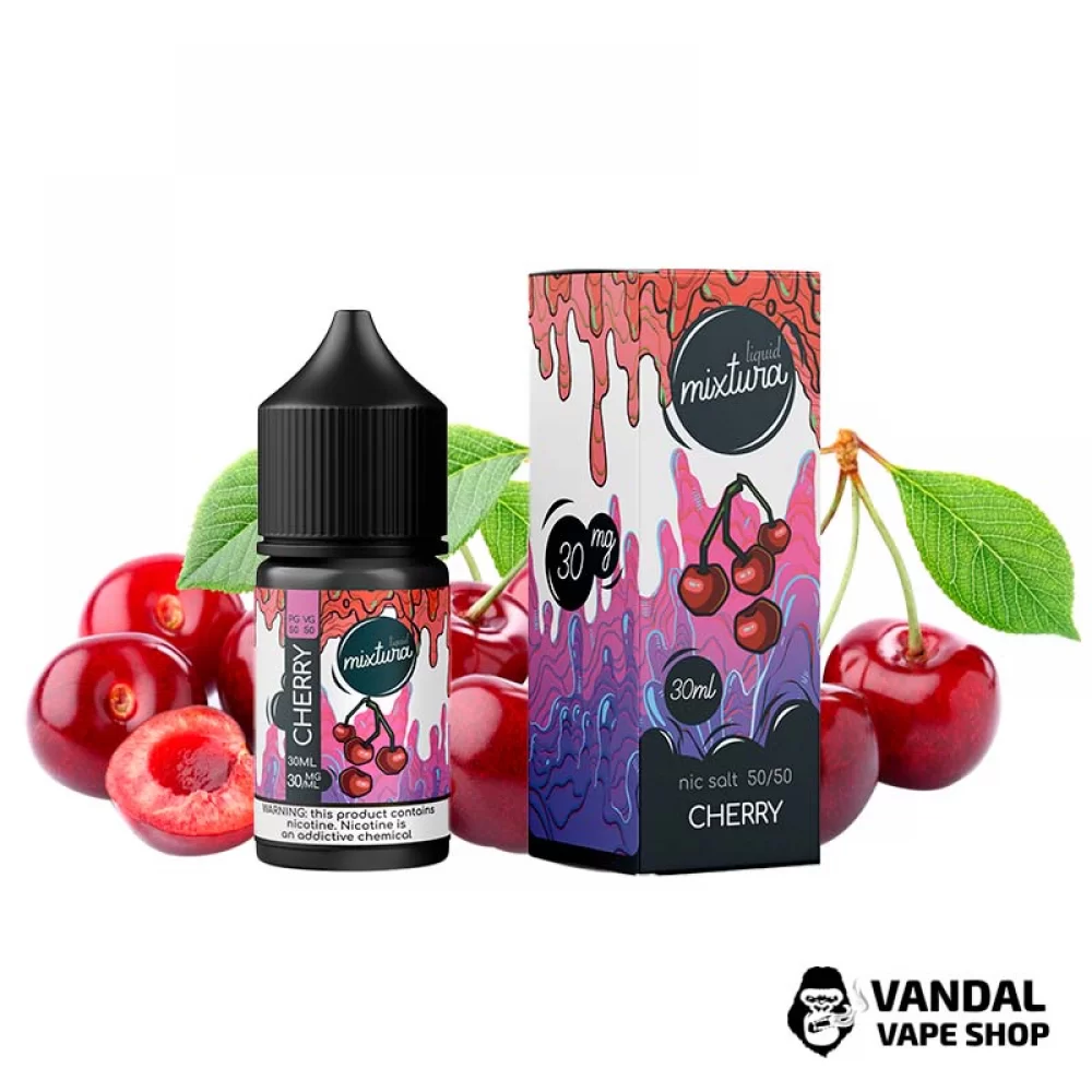 Рідина Mixtura 30 мл на сольовому нікотині 30 мг зі смаком вишні
