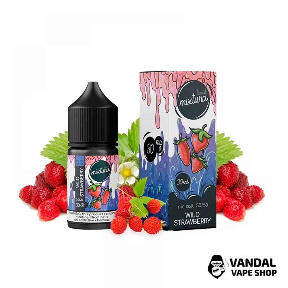 Жидкость Mixtura 30 мл на солевом никотине 50 мг со вкусом земляники