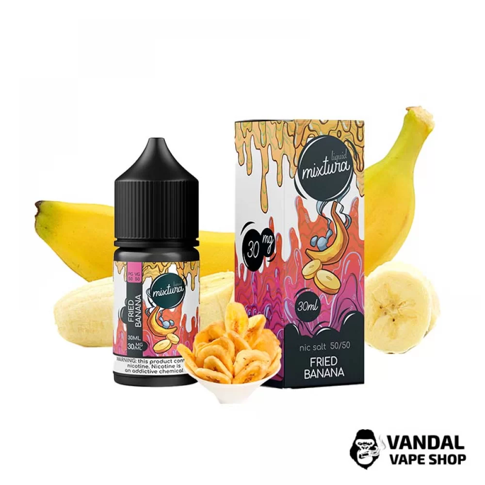 Жидкость Mixtura 30 мл на солевом никотине 50 мг со вкусом жареного банана