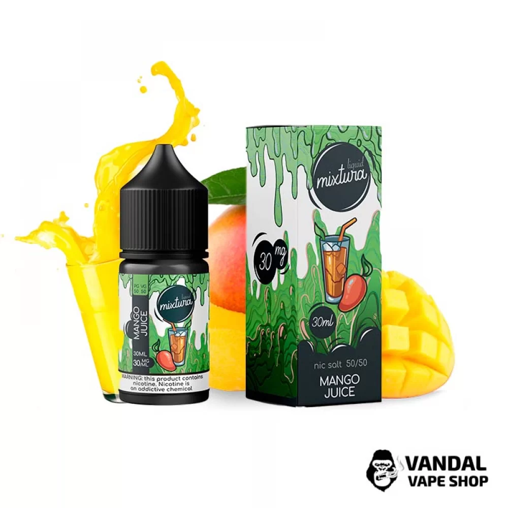 Жидкость Mixtura 30 мл на солевом никотине 50 мг со вкусом сока манго