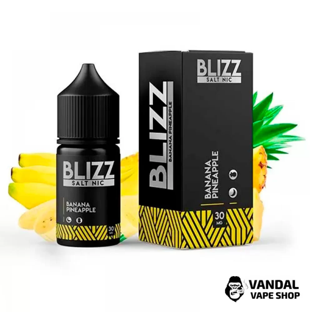 ЖИДКОСТЬ Blizz Salt 30 мл НА СОЛЕВОМ НИКОТИНЕ 50 мг со вкусом ананаса и банана ЖИДКОСТЬ Blizz Salt 30 мл НА СОЛЕВОМ НИКОТИНЕ 50 мг со вкусом ананаса и банана