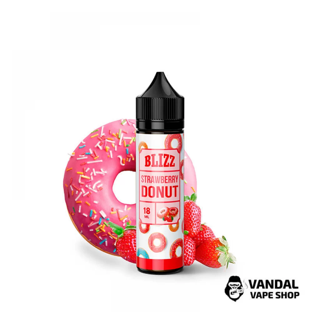 Жидкость Blizz 60 мл на органическом никотине 6 мг со вкусом клубничного пончика Жидкость Blizz 60 мл на органическом никотине 6 мг со вкусом клубничного пончика