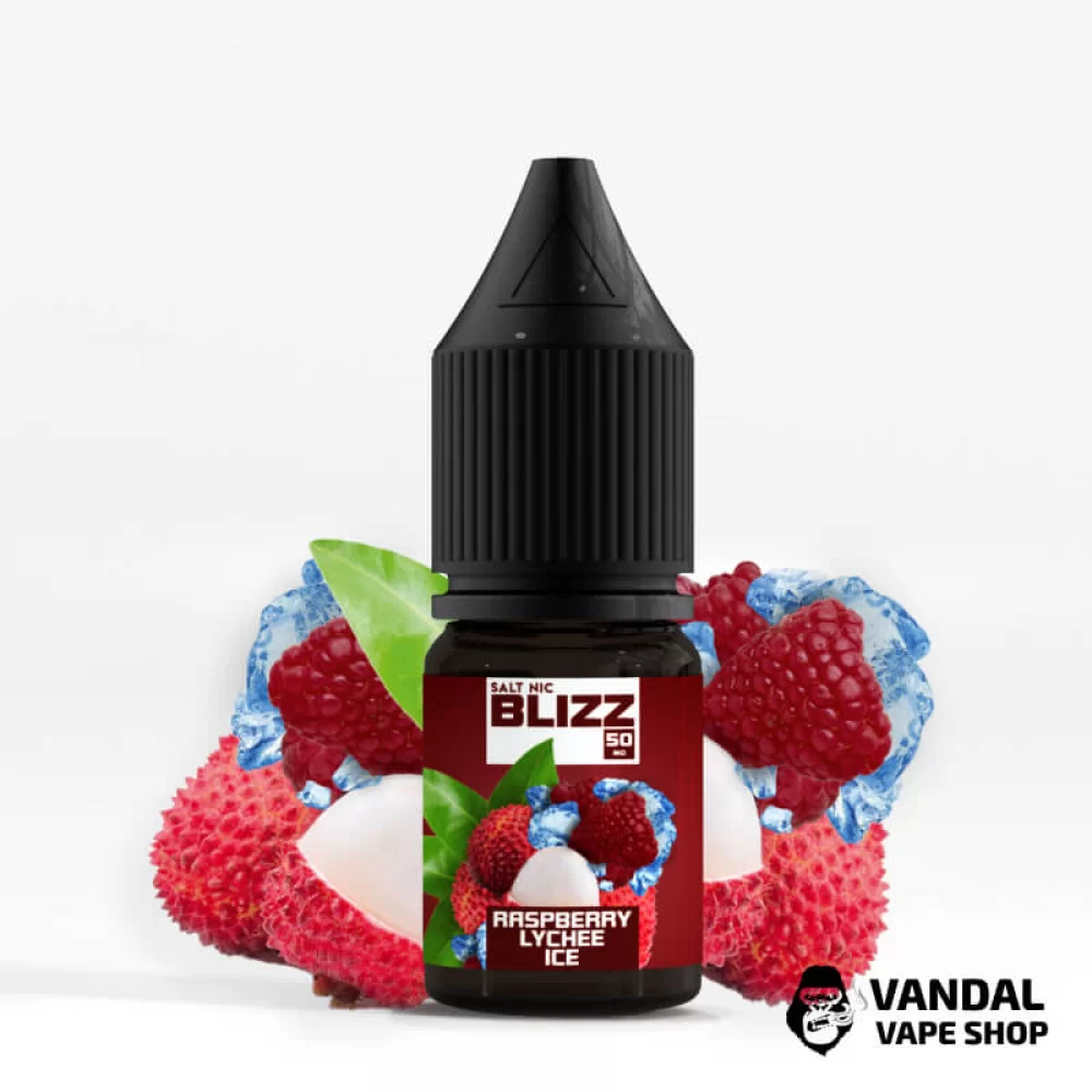 ЖИДКОСТЬ Blizz Salt 10 мл НА СОЛЕВОМ НИКОТИНЕ 50 мг со вкусом личи и малины с холодком