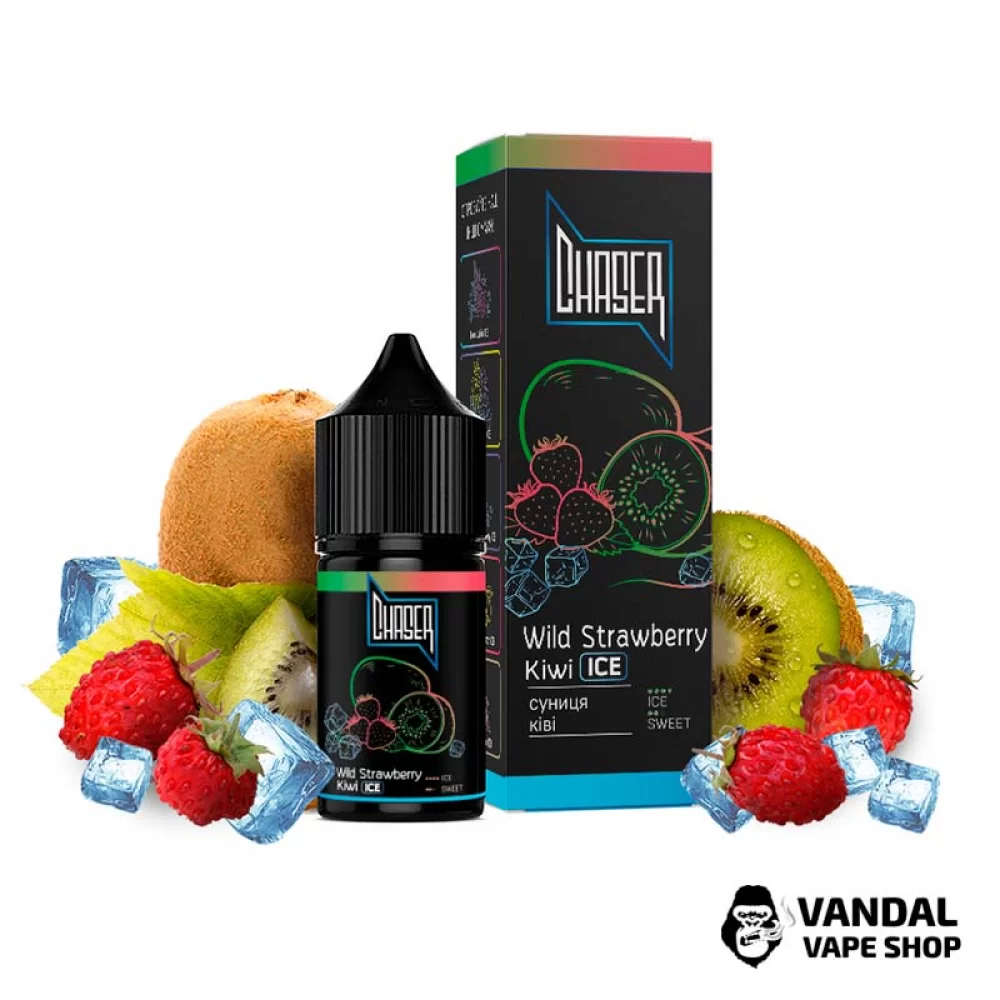 ЖИДКОСТЬ  Chaser Salt 30 мл 50 мг НА СОЛЕВОМ НИКОТИНЕ СО ВКУСОМ киви и земляники с холодком ЖИДКОСТЬ  Chaser Salt 30 мл 50 мг НА СОЛЕВОМ НИКОТИНЕ СО ВКУСОМ киви и земляники с холодком