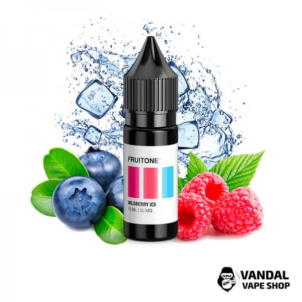 РІДИНА Fruitone 15мл НА СОЛЬОВОМУ НІКОТИНІ 50 мг зі смаком лісових ягід з льодом