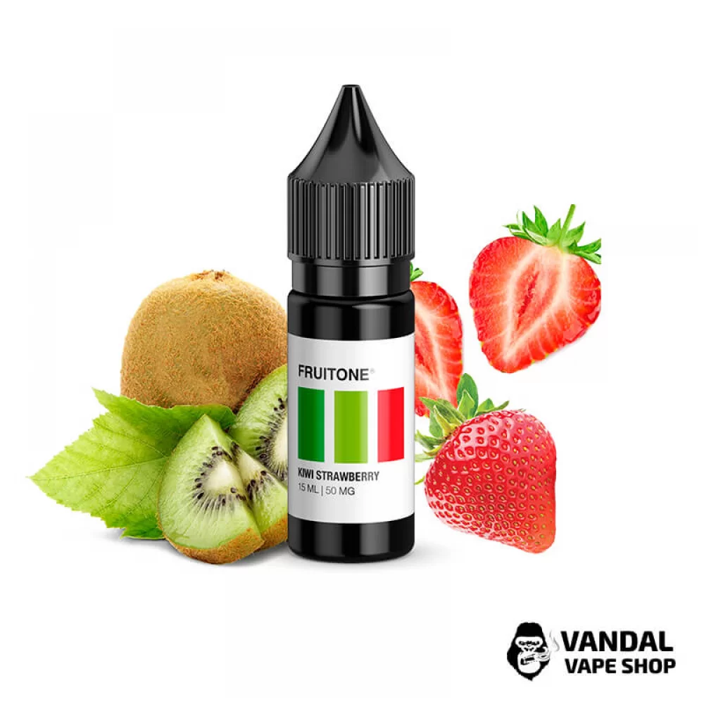 ЖИДКОСТЬ Fruitone 15мл НА СОЛЕВОМ НИКОТИНЕ 50 мг со вкусом киви и клубники ЖИДКОСТЬ Fruitone 15мл НА СОЛЕВОМ НИКОТИНЕ 50 мг со вкусом киви и клубники