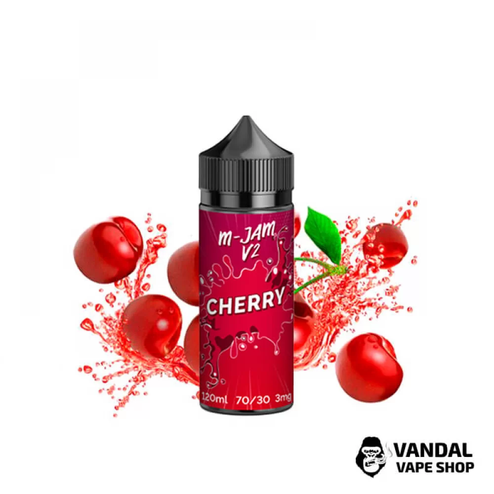 Жидкость M-Jam V2 120 мл на органическом никотине 3 мг со вкусом вишневого сока с холодком Жидкость M-Jam V2 120 мл на органическом никотине 3 мг со вкусом вишневого сока с холодком