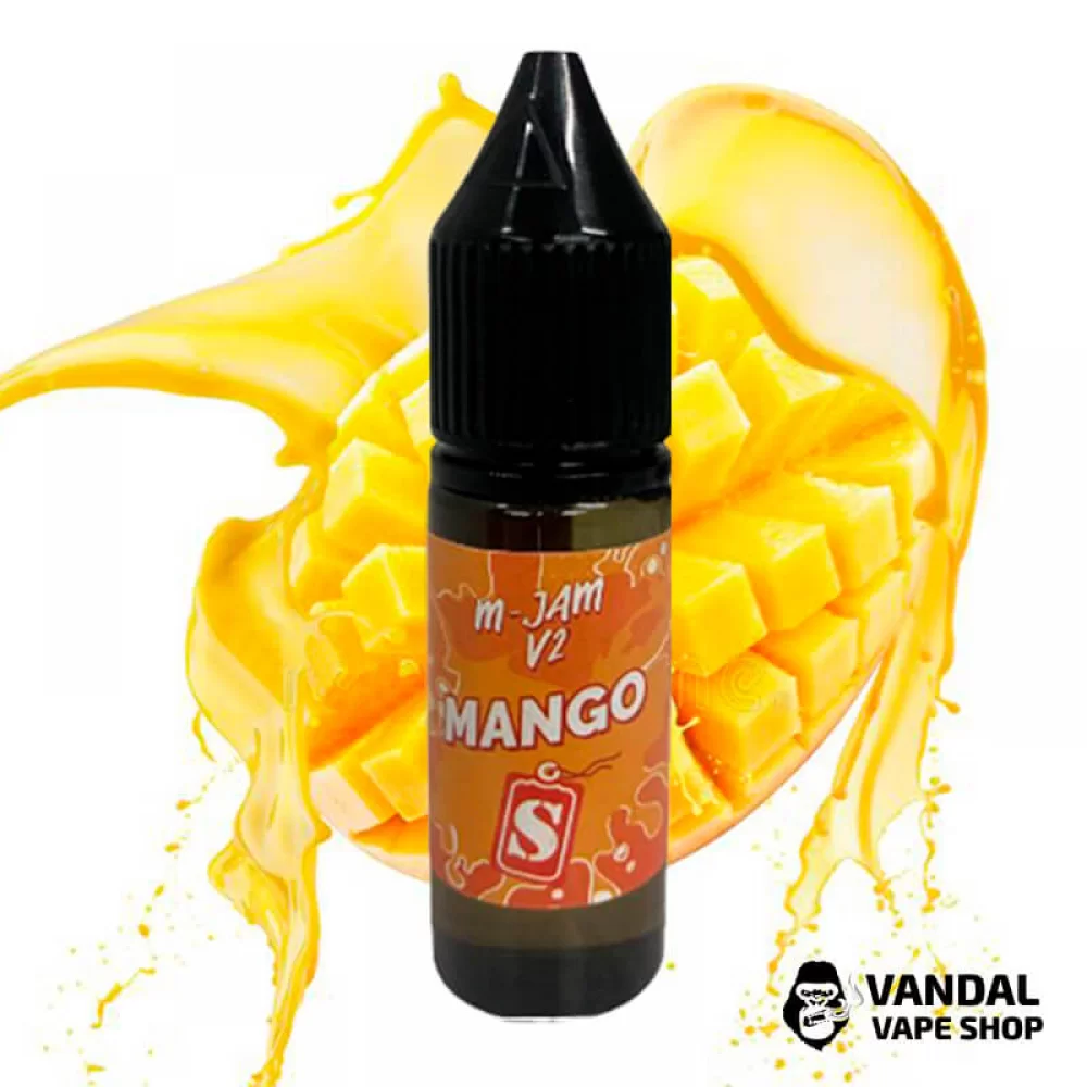 ЖИДКОСТЬ M-Jam V2 Salt 15 мл НА СОЛЕВОМ НИКОТИНЕ 40 мг со вкусом манго ЖИДКОСТЬ M-Jam V2 Salt 15 мл НА СОЛЕВОМ НИКОТИНЕ 40 мг со вкусом манго