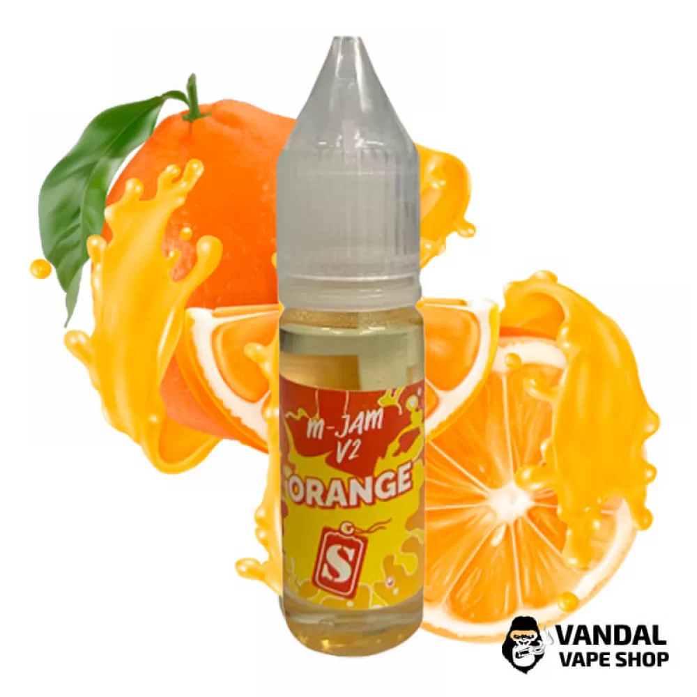 ЖИДКОСТЬ M-Jam V2 Salt 15 мл НА СОЛЕВОМ НИКОТИНЕ 40 мг со вкусом апельсина ЖИДКОСТЬ M-Jam V2 Salt 15 мл НА СОЛЕВОМ НИКОТИНЕ 40 мг со вкусом апельсина