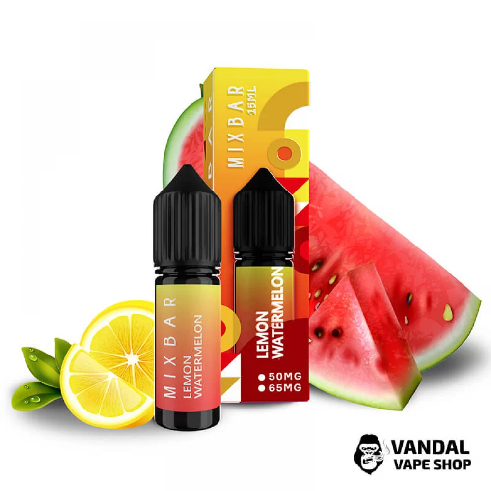 Жидкость Mix Bar 15 мл 50 мг на солевом никотине со вкусом лимона и арбуза