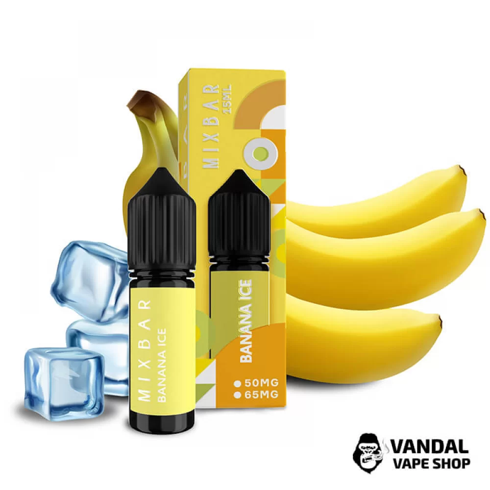Рідина Mix Bar 15 мл 50 мг на сольовому нікотині зі смаком банану з холодком