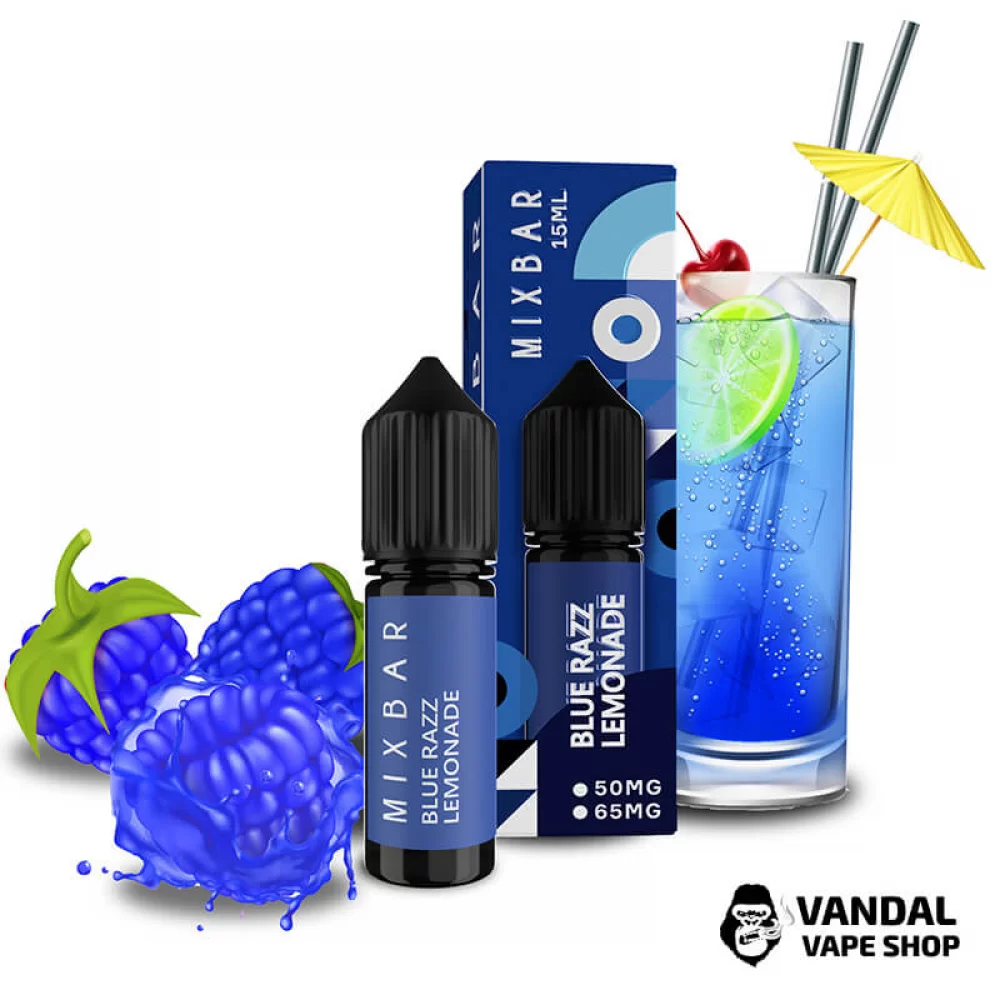 Рідина Mix Bar 15 мл 50 мг на сольовому нікотині зі смаком лимонаду з блакитної малини