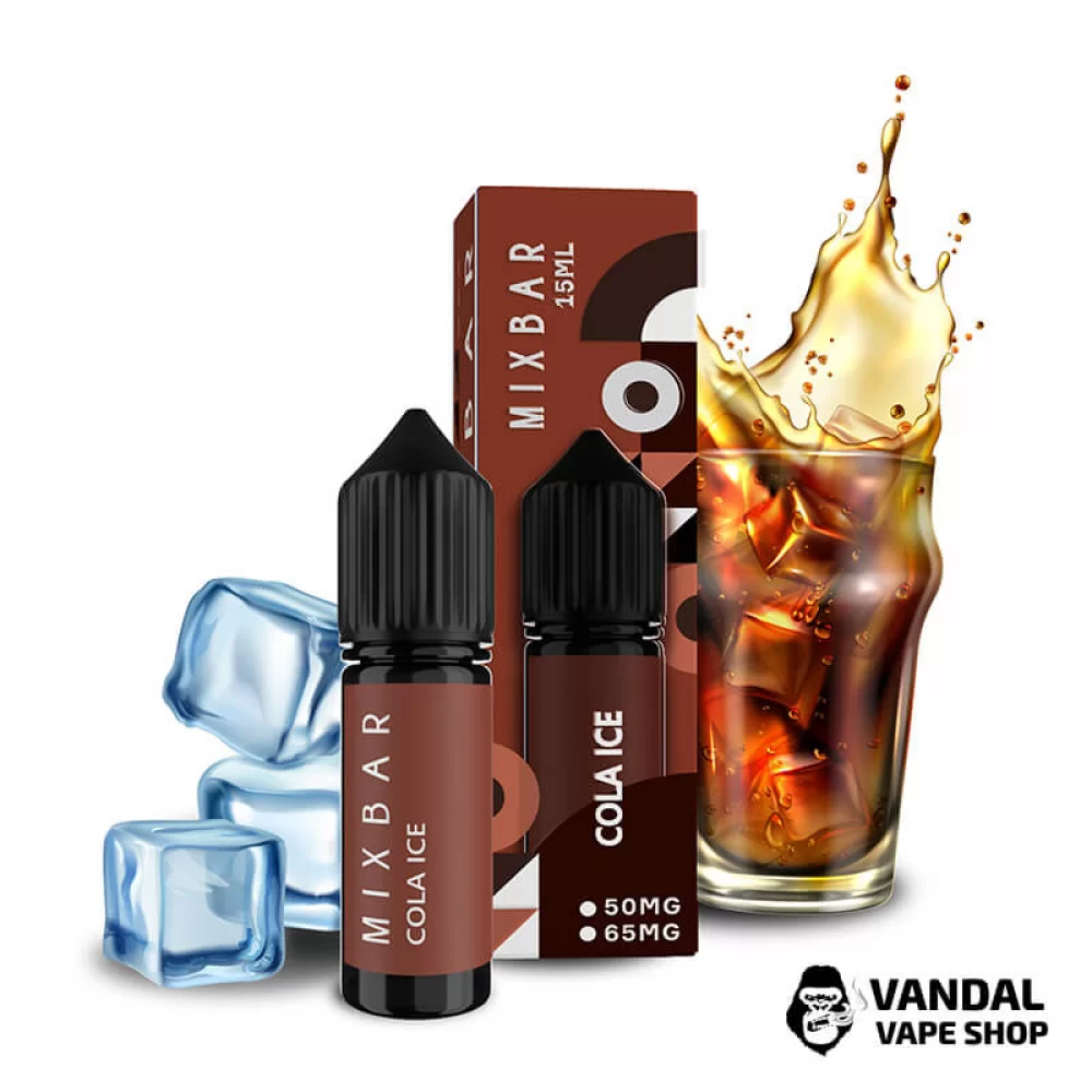 Жидкость Mix Bar 15 мл 65 мг на солевом никотине со вкусом Колы со льдом Жидкость Mix Bar 15 мл 65 мг на солевом никотине со вкусом Колы со льдом