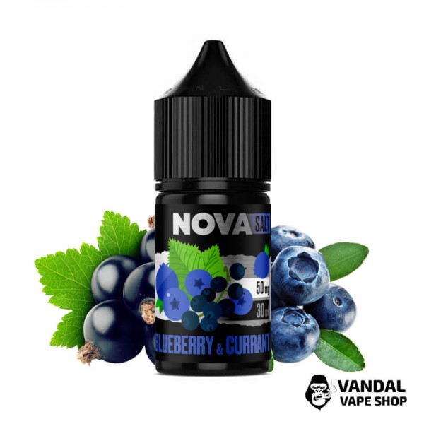 ЖИДКОСТЬ Nova Salt 30 мл НА СОЛЕВОМ НИКОТИНЕ 30 мг со вкусом черники и смородины
