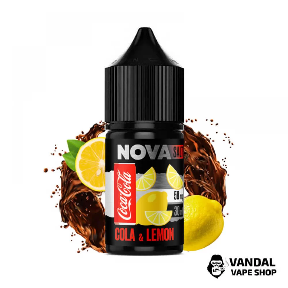 Рідина Nova Salt 30 мл на сольовому нікотині 50 мг зі смаком коли з лимоном Рідина Nova Salt 30 мл на сольовому нікотині 50 мг зі смаком коли з лимоном