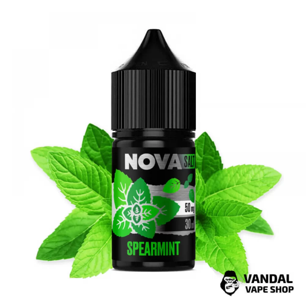 Рідина Nova Salt 30 мл на сольовому нікотині 50 мг зі смаком м'яти Рідина Nova Salt 30 мл на сольовому нікотині 50 мг зі смаком м'яти