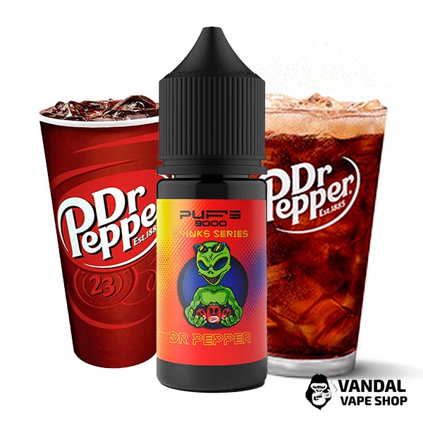 Рідина PUFS 9000 30 мл на сольовому нікотині 10 мг зі смаком "Dr.Pepper"