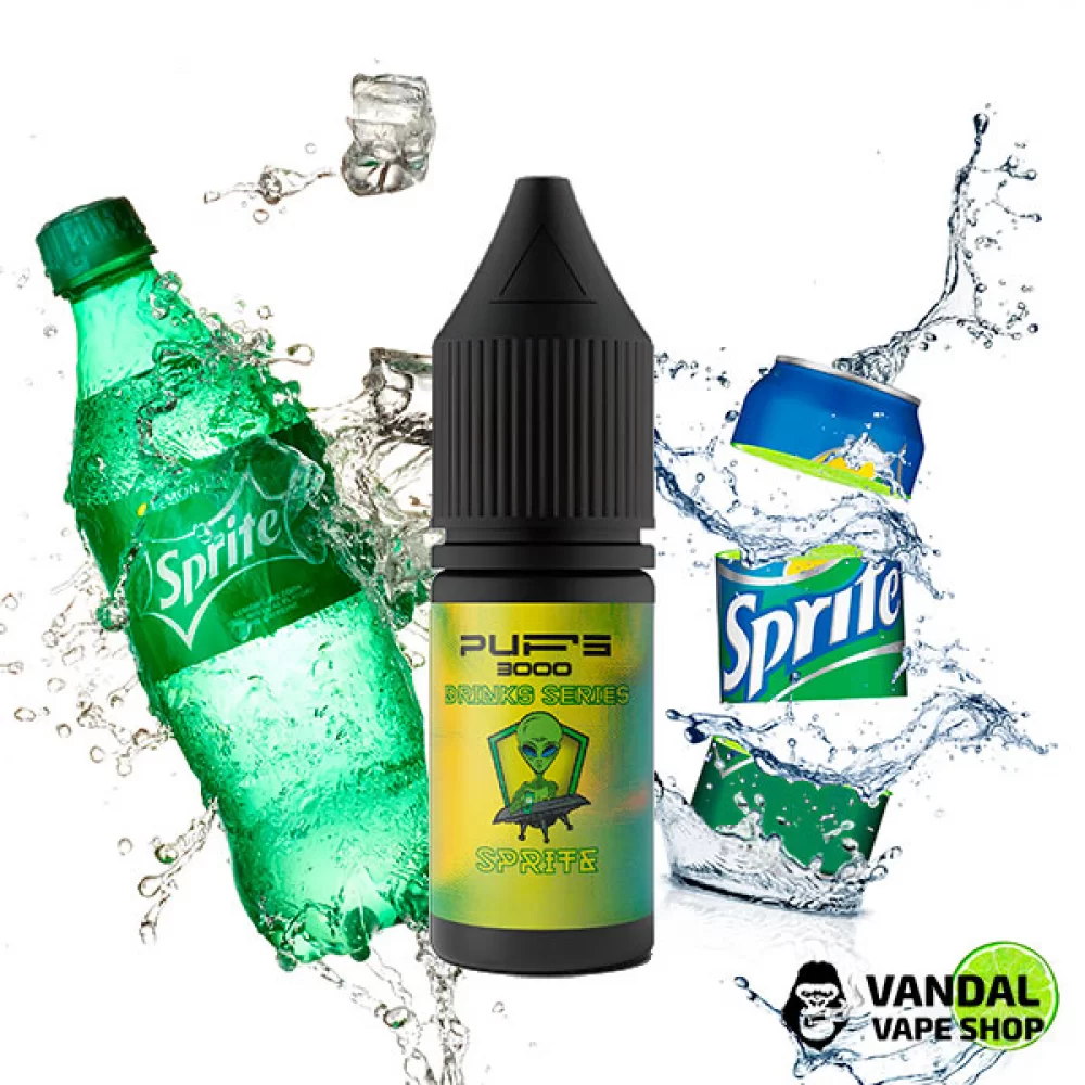 Жидкость PUFS 3000 10 мл 65 мг на солевом никотине со вкусом напитка Sprite
