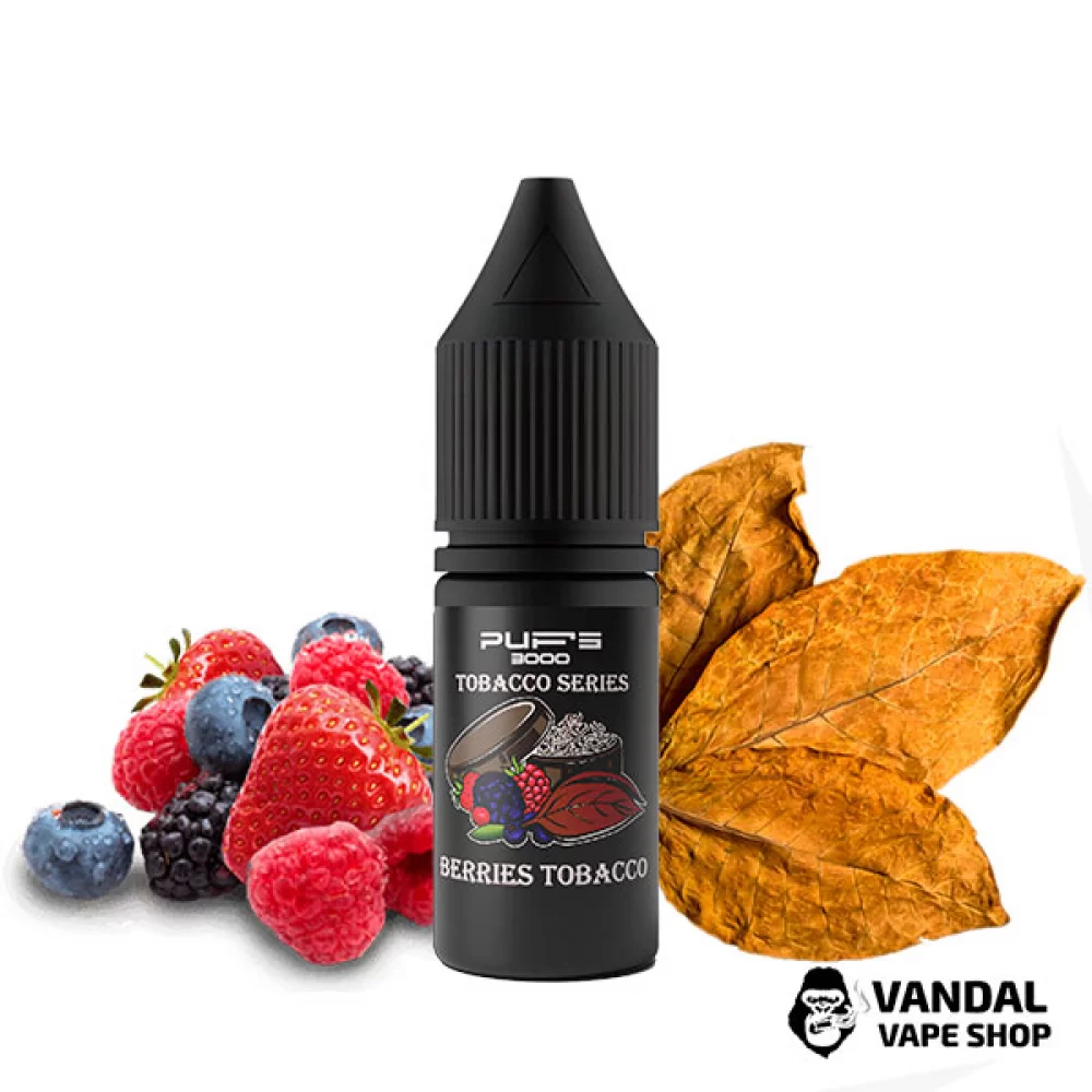 Жидкость PUFS 3000 10 мл 50 мг на солевом никотине со вкусом табака и ягод Жидкость PUFS 3000 10 мл 50 мг на солевом никотине со вкусом табака и ягод