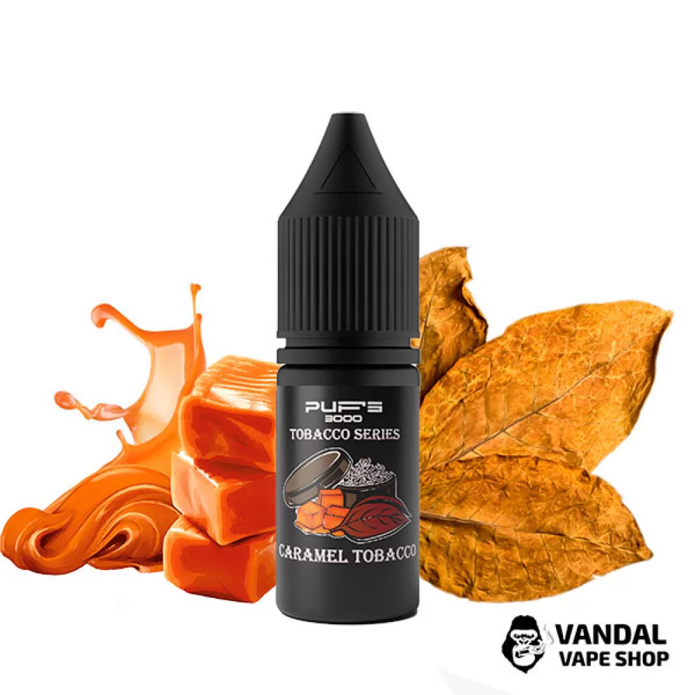 Жидкость PUFS 3000 10 мл 65 мг на солевом никотине со вкусом табака и карамели Жидкость PUFS 3000 10 мл 65 мг на солевом никотине со вкусом табака и карамели
