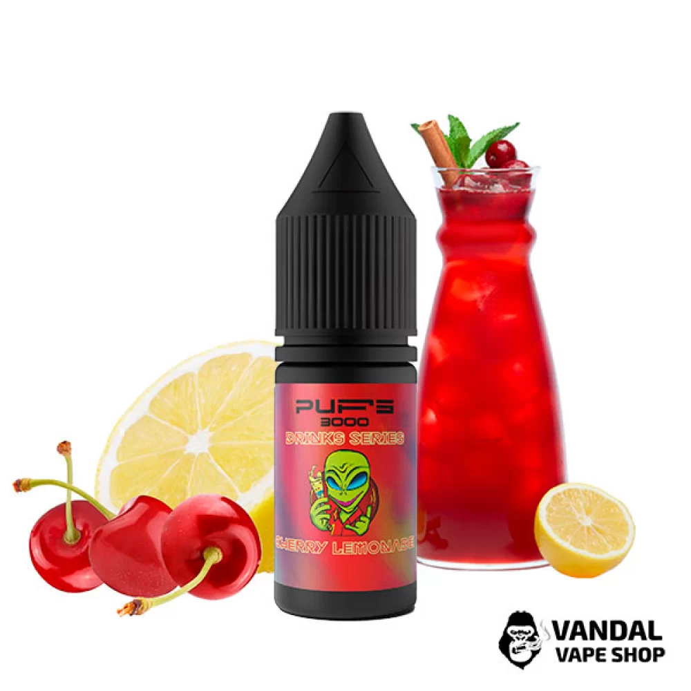 Жидкость PUFS 3000 10 мл 65 мг на солевом никотине со вкусом вишневого лимонада
