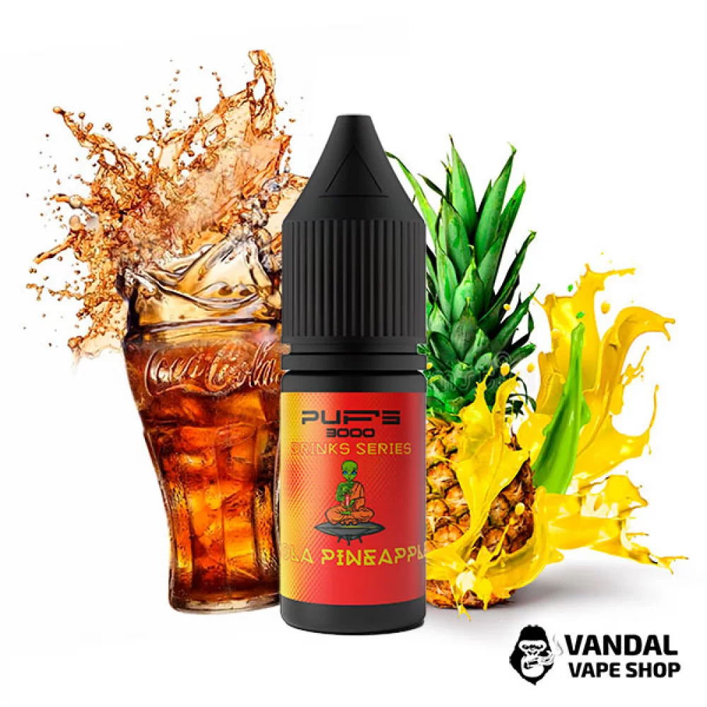 Жидкость PUFS 3000 10 мл 30 мг на солевом никотине со вкусом ананасовой Кока-Колы