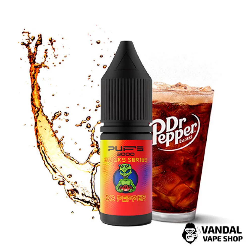 Рідина PUFS 3000 10 мл 65 мг на сольовому нікотині зі смаком напою Dr.Pepper Рідина PUFS 3000 10 мл 65 мг на сольовому нікотині зі смаком напою Dr.Pepper