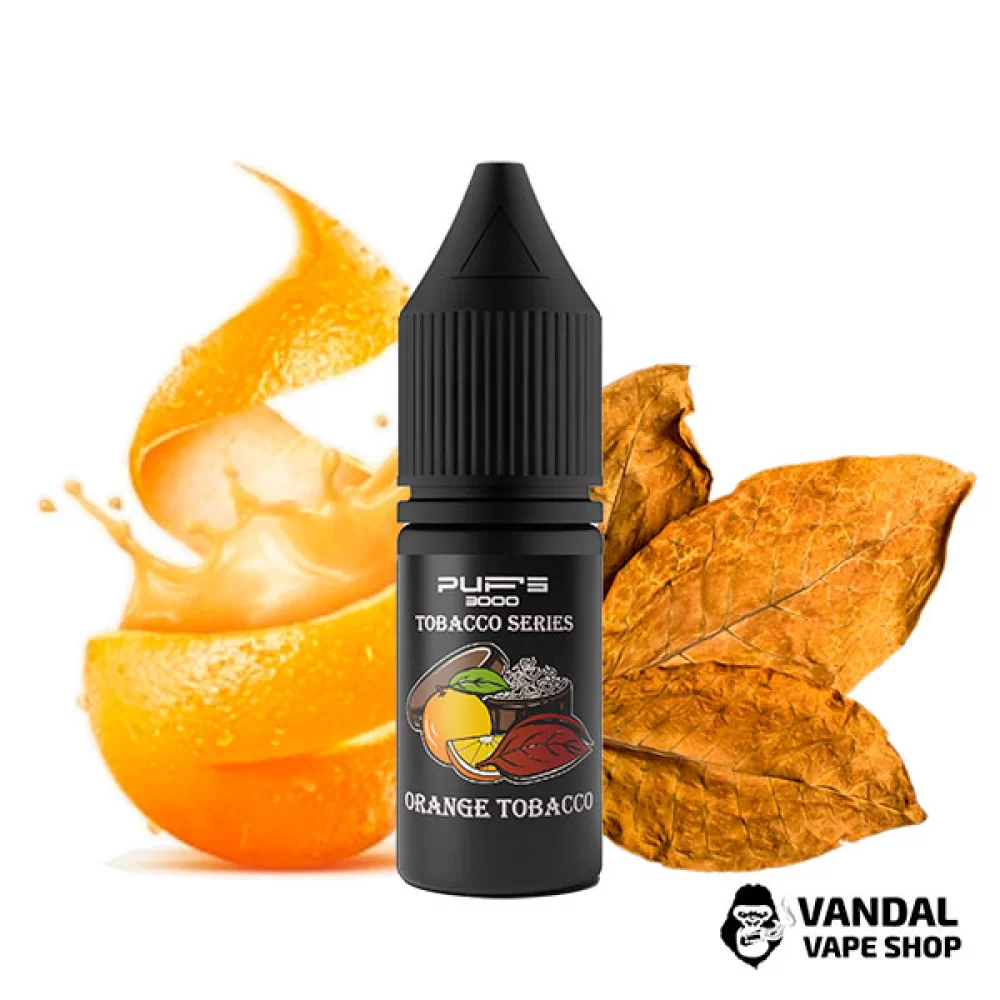 Рідина PUFS 3000 10 мл 10 мг на сольовому нікотині зі смаком тютюну і апельсина