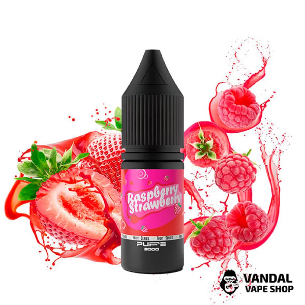 Жидкость PUFS 3000 10 мл 50 мг на солевом никотине со вкусом малины и клубники Жидкость PUFS 3000 10 мл 50 мг на солевом никотине со вкусом малины и клубники