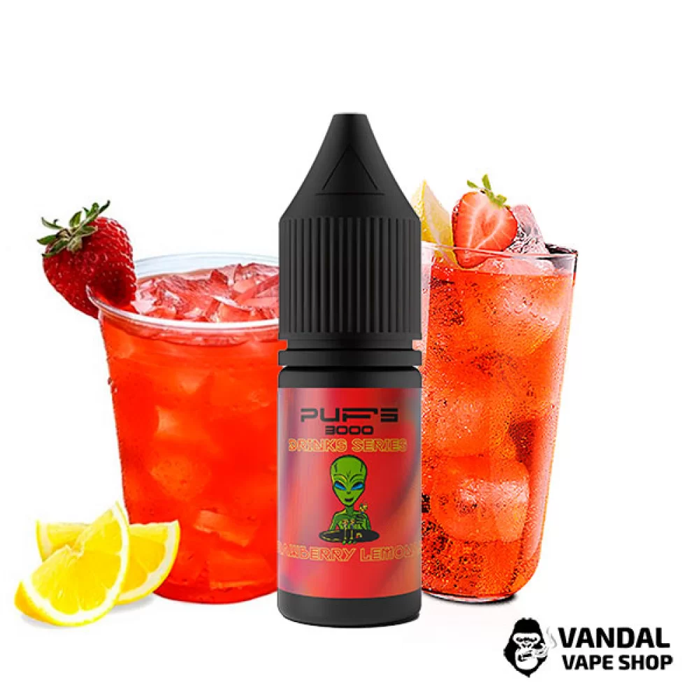 Жидкость PUFS 3000 10 мл 65 мг на солевом никотине со вкусом клубничного лимонада Жидкость PUFS 3000 10 мл 65 мг на солевом никотине со вкусом клубничного лимонада