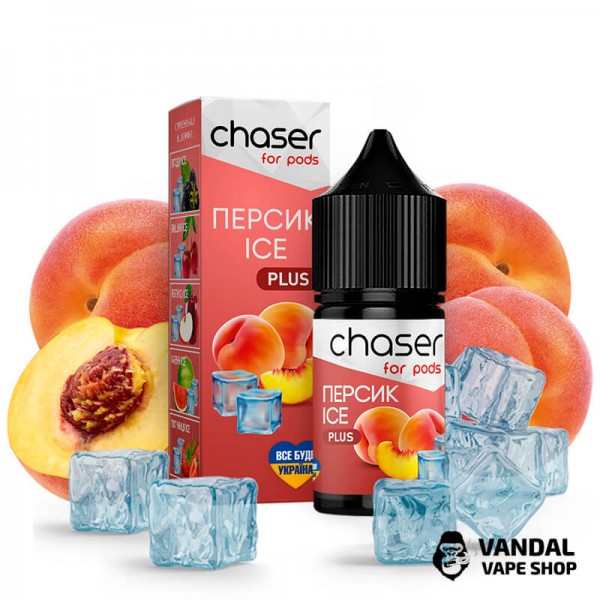 РІДИНА Chaser ForPods Ice 30 мл НА СОЛЬОВОМУ НІКОТИНІ 50 мг зі смаком персика