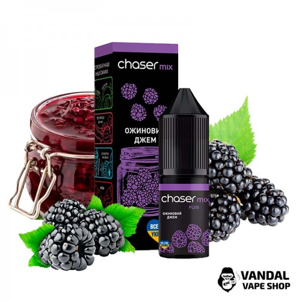 РІДИНА Chaser Mix SALT 10 мл 60 мг НА СОЛЬОВОМУ НІКОТИНІ Зі СМАКОМ Ожинового Джему