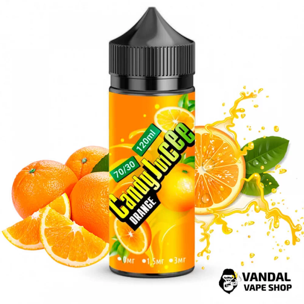 Рідина Candy Juicee 120 мл, на органічному нікотині 0 мг зі смаком апельсину
