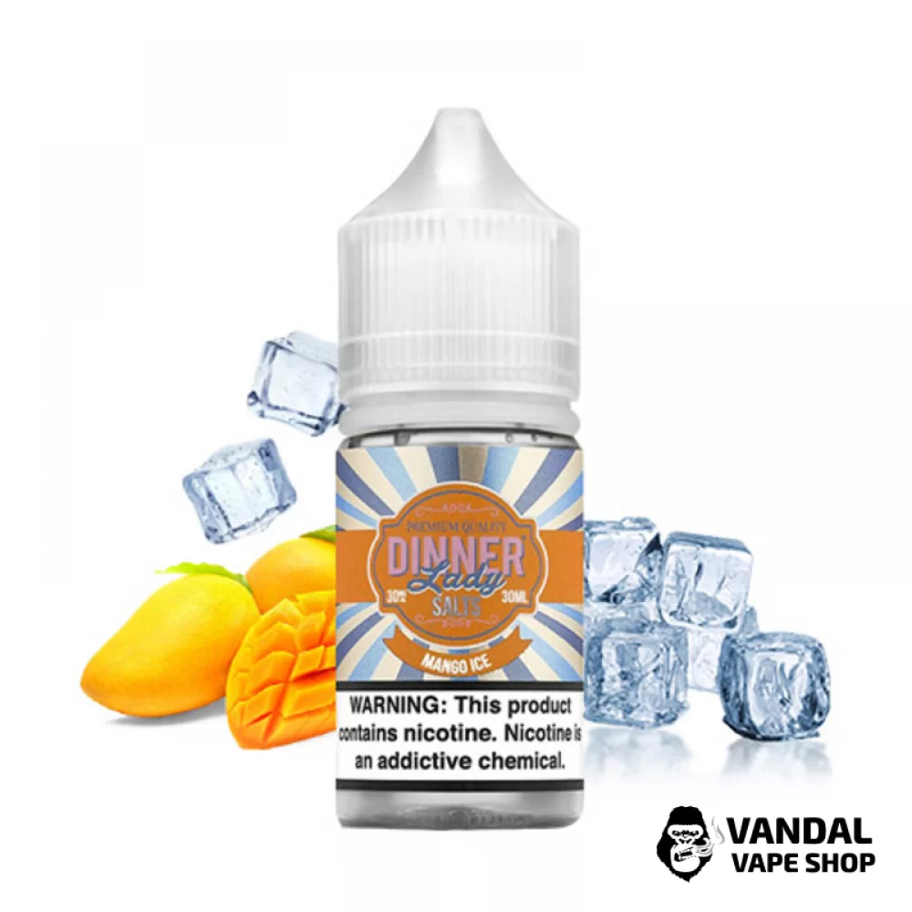 Преміальна сольова рідина Dinner Lady Salt 30 мл 50 мг зі смаком манго з холодком Преміальна сольова рідина Dinner Lady Salt 30 мл 50 мг зі смаком манго з холодком