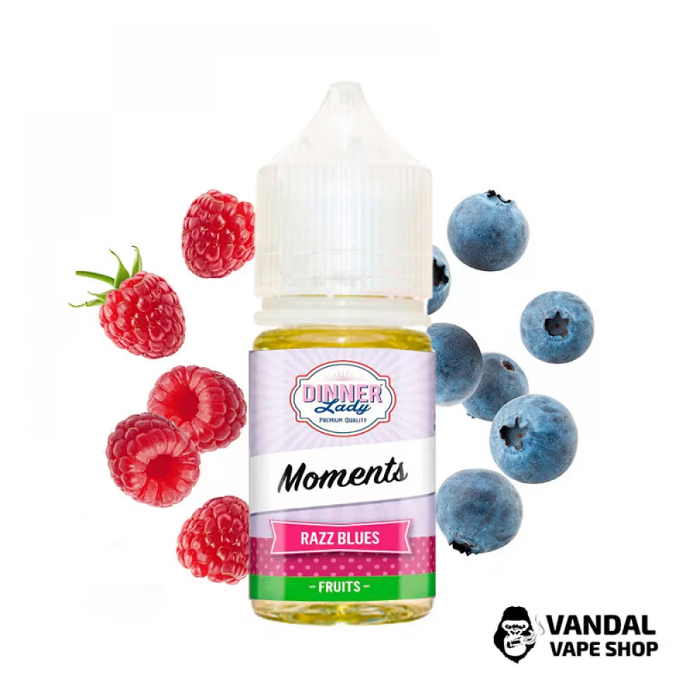 Преміальна сольова рідина Dinner Lady Salt 30 мл 30 мг зі смаком малини та чорниці