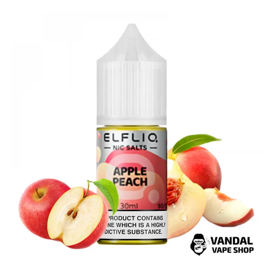 Жидкость Elf Liq 30 мл 50 мг на солевом никотине со вкусом яблока и персика