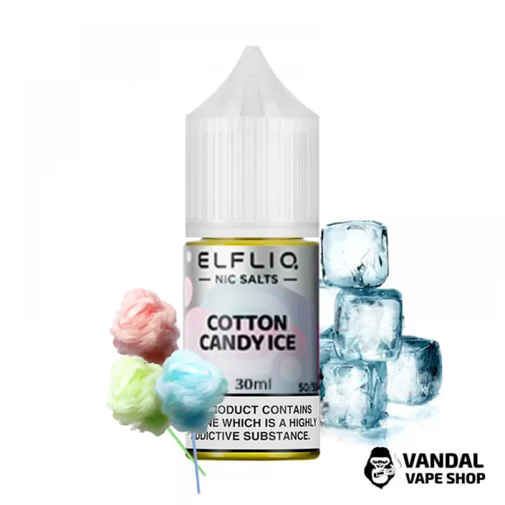Жидкость Elf Liq 30 мл 30 мг на солевом никотине со вкусом сладкой ваты с холодком