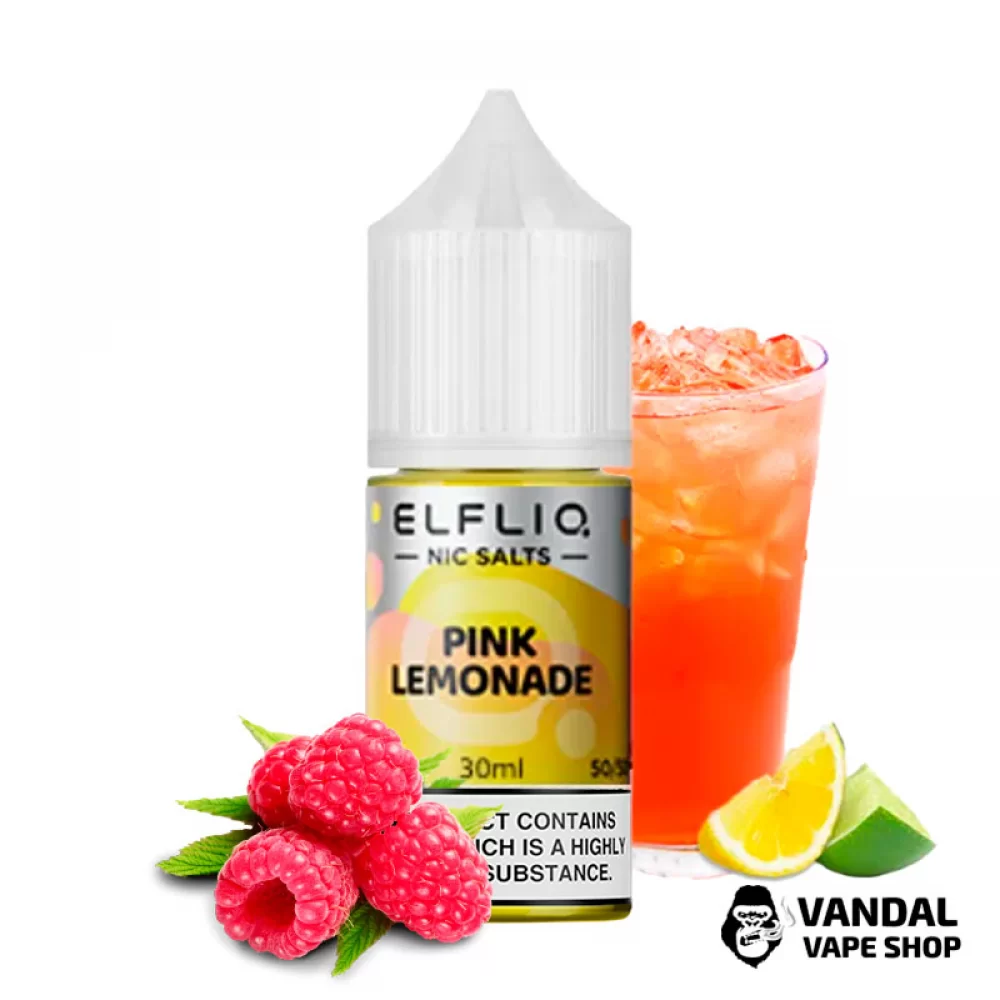 Жидкость Elf Liq 30 мл 50 мг на солевом никотине со вкусом малинового лимонада