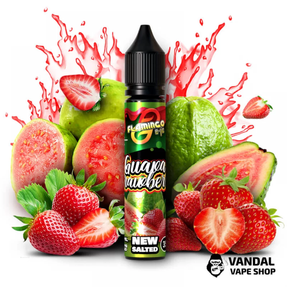 ЖИДКОСТЬ Flamingo New Salted 30 мл НА СОЛЕВОМ НИКОТИНЕ 35 мг со вкусом гуавы и клубники ЖИДКОСТЬ Flamingo New Salted 30 мл НА СОЛЕВОМ НИКОТИНЕ 35 мг со вкусом гуавы и клубники