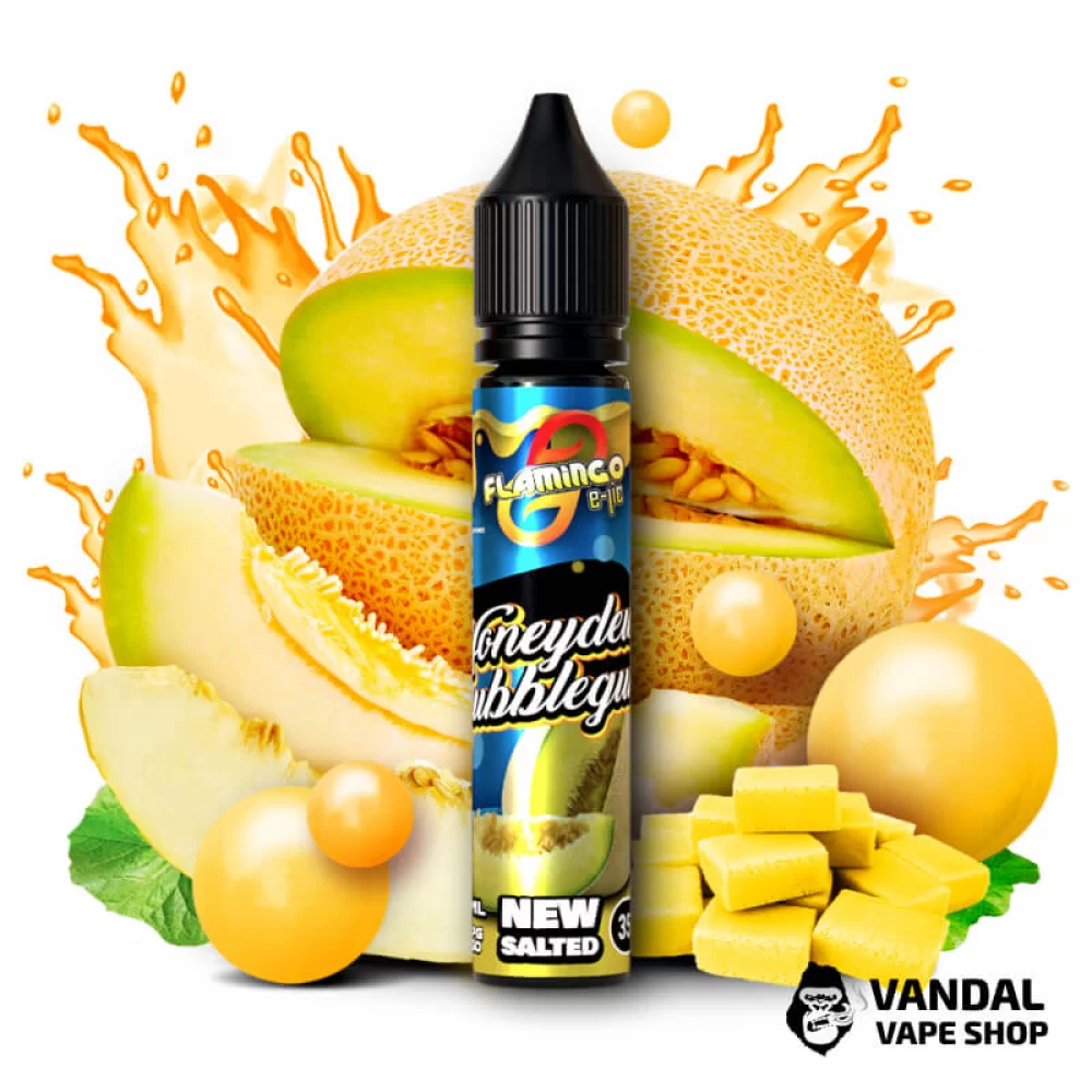 ЖИДКОСТЬ Flamingo New Salted 30 мл НА СОЛЕВОМ НИКОТИНЕ 35 мг со вкусом жвачки с дыней ЖИДКОСТЬ Flamingo New Salted 30 мл НА СОЛЕВОМ НИКОТИНЕ 35 мг со вкусом жвачки с дыней
