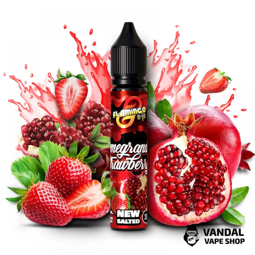 ЖИДКОСТЬ Flamingo New Salted 30 мл НА СОЛЕВОМ НИКОТИНЕ 35 мг со вкусом граната и клубники ЖИДКОСТЬ Flamingo New Salted 30 мл НА СОЛЕВОМ НИКОТИНЕ 35 мг со вкусом граната и клубники