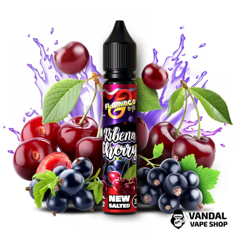 ЖИДКОСТЬ Flamingo New Salted 30 мл НА СОЛЕВОМ НИКОТИНЕ 50 мг со вкусом вишни и чёрной смородины ЖИДКОСТЬ Flamingo New Salted 30 мл НА СОЛЕВОМ НИКОТИНЕ 50 мг со вкусом вишни и чёрной смородины