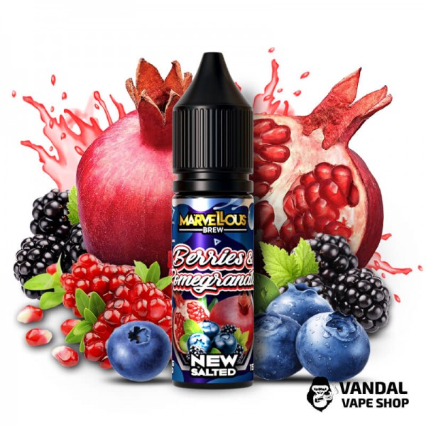 РІДИНА Marvellous Brew New Salted 15 мл НА СОЛЬОВОМУ НІКОТИНІ 50 мг зі смаком лісових ягід та гранату