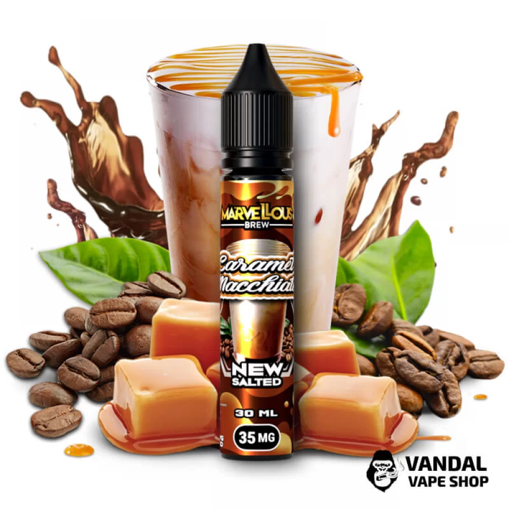 ЖИДКОСТЬ Marvellous Brew New Salted 30 мл НА СОЛЕВОМ НИКОТИНЕ 50 мг со вкусом кофе с молоком и карамелью ЖИДКОСТЬ Marvellous Brew New Salted 30 мл НА СОЛЕВОМ НИКОТИНЕ 50 мг со вкусом кофе с молоком и карамелью