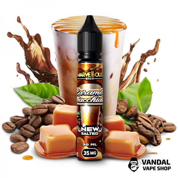 ЖИДКОСТЬ Marvellous Brew New Salted 30 мл НА СОЛЕВОМ НИКОТИНЕ 50 мг со вкусом кофе с молоком и карамелью