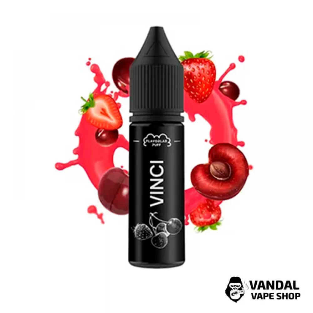 Рідина Flavorlab Vinci 15 мл 50 мг на сольовому нікотині зі смаком вишні та полуниці