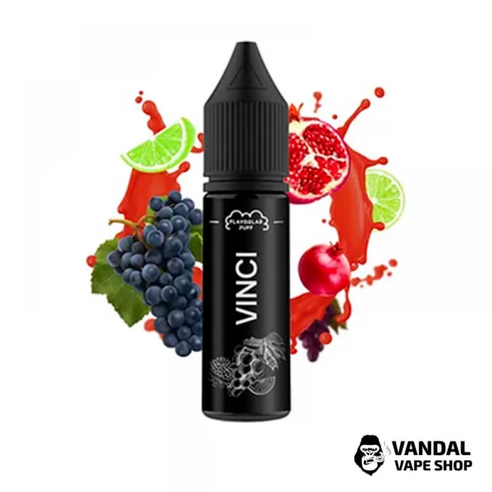 Рідина Flavorlab Vinci 15 мл 50 мг на сольовому нікотині зі смаком смородини, гранату і лайма  Рідина Flavorlab Vinci 15 мл 50 мг на сольовому нікотині зі смаком смородини, гранату і лайма