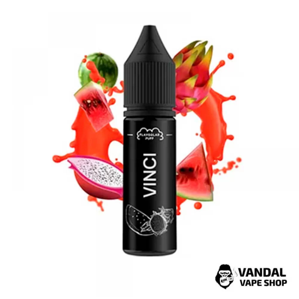 Рідина Flavorlab Vinci 15 мл 50 мг на сольовому нікотині зі смаком пітаї та кавуна Рідина Flavorlab Vinci 15 мл 50 мг на сольовому нікотині зі смаком пітаї та кавуна