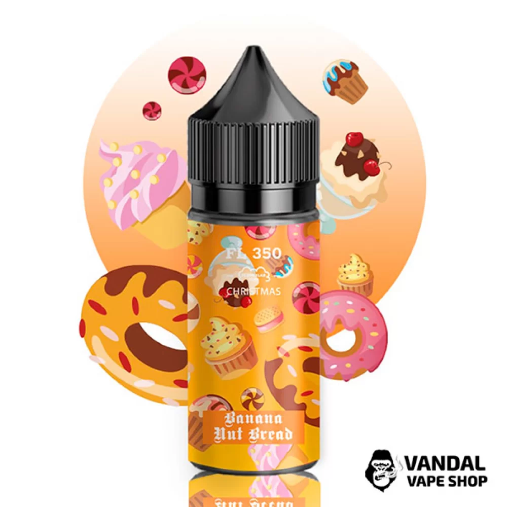 ЖИДКОСТЬ Flavorlab FL 350 Christmas 30 мл НА СОЛЕВОМ НИКОТИНЕ 50 мг со вкусом выпечки с орехом и бананом