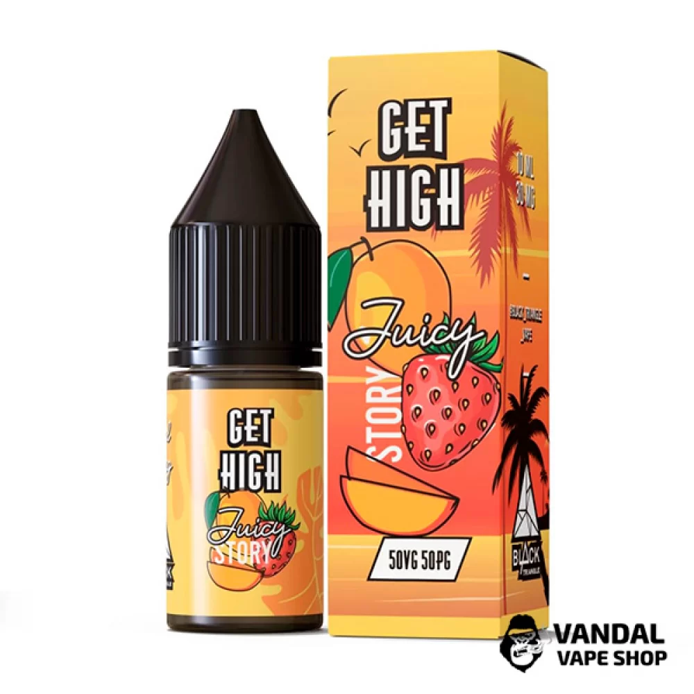 ЖИДКОСТЬ Get High - 10 мл НА СОЛЕВОМ НИКОТИНЕ 50 мг со вкусом манго и клубники